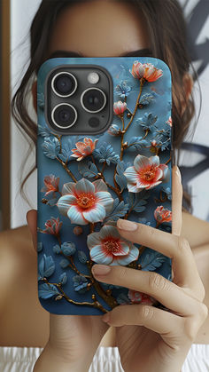 3D Floral Phone Case for iPhone 11, 12, 13, 14, 15, Pro Max, Mini, Plus. Tough protective cover adorned with cute flower design. Christmas Tree Crafts Diy, Cute Ipod Cases, Floral Iphone Case, Floral Phone Case, Ipod Cases, Floral Iphone