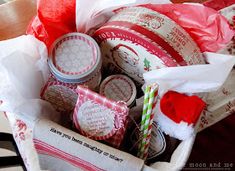 a basket filled with lots of different items