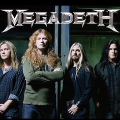 the band megadeth posing for a photo