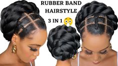 Rubber Band Hairstyle, Band Hairstyles, Natural Hair Ponytail, Rubber Band Hairstyles, Black Hair Updo Hairstyles, Twisted Hair, Beautiful Locs, American Hairstyles