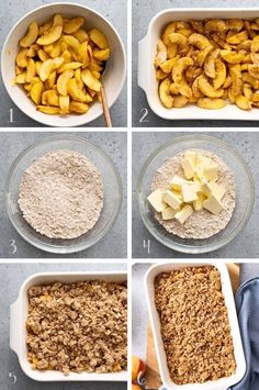 steps on how to make an apple crisper dessert recipe with oats and apples