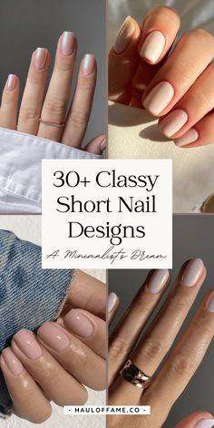 Minimalist mani lovers, these 30+ short nail designs are for you! Clean, chic, and classy, these looks are perfect for those who prefer understated elegance in their everyday style.	short nail designs | short nails | short classy nails | short summer nails | short acrylic nails | short square acrylic nails | shorties nails | short nail ideas | short nails inspo | cool short nails | short nails inspo | simple short nails