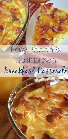 easy bacon and hashbrown breakfast casserole