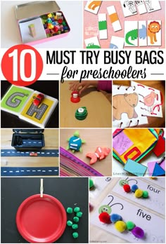 10 must try busy bags for preschoolers to help them learn how to make their own letters and numbers