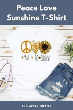 The Sunflower design is perfect for spring summer and fall. This peace love and sunshine shirt is available in white, grey or yellow. This t-shirt is unisex and everything you’ve dreamed of and more. It feels soft and lightweight, with the right amount of stretch. It’s comfortable and flattering for all. The Sunflower, Sunflower Design, Bachelorette Party Shirts, Funny Graphics