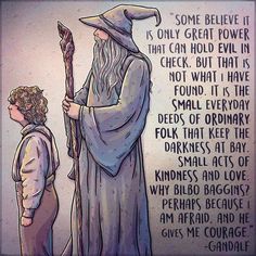 a drawing of an old wizard and a young boy standing next to each other in front of a wall