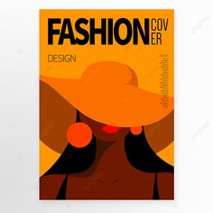 a magazine cover with a woman's face wearing a floppy hat and orange background