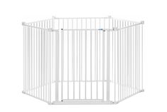 a white baby gate on a white background