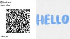 a qr code with the word hello painted on it