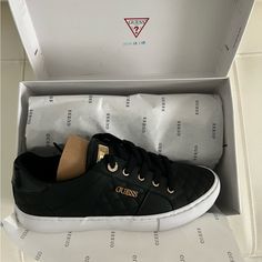 Brand New Guess Sneakers In Original Box Guess Shoes For Women, Guess Sneaker Heels, Guess Heels Black, Guess Cessily Wallet, Guess Sneakers, Guess Shoulder Bag Sofybrands, Guess Shoes, Womens Shoes Sneakers, Original Box