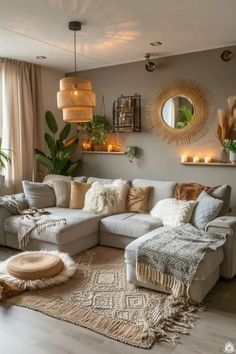 a living room filled with lots of furniture