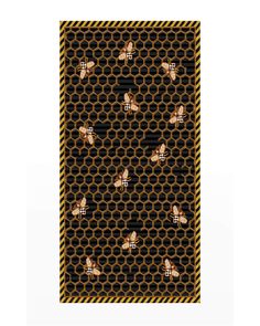 bees and honeycombs on a black background framed print by science photo library, universal studio