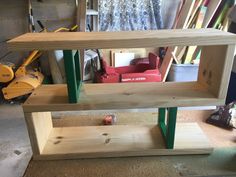 the shelves are made out of wood and ready to be built into some sort of shelf