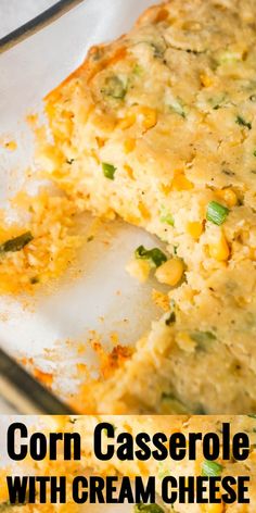 corn casserole with cream cheese and green onions