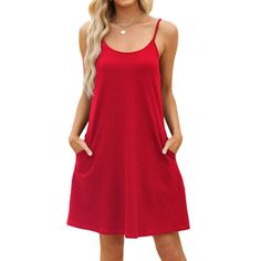 Women's Summer Spaghetti Strap Casual Sleeves Swing Dress Beach Cover Up Dress With Pockets Product Details Size: Xx-Large Color: Red Brand: No Brand Mpn: Does Not Apply Upc: Does Not Apply Ean: Does Not Apply * Department : Womens * Date First Available : January 4, 2023 Beach Cover Up Dress, Summer Spaghetti, Beach Coverup Dress, Brand Dresses, Mini Tank Dress, Spaghetti Strap Dress, Dress Beach, Really Cute Outfits, Cover Up Dress