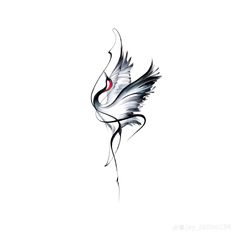 a white and black bird with red eyes on its wings is flying in the air