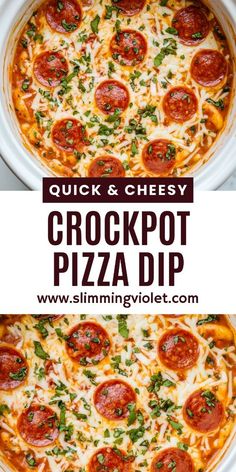 Crockpot pizza dip is the perfect appetizer for game days or casual gatherings. This easy dip combines gooey cheese, pizza sauce, and your favorite toppings like pepperoni and olives, all slow-cooked to melty perfection. It’s a crowd-pleaser that’s simple to make and great for feeding a hungry group. Serve it with chips, breadsticks, or veggies for a fun twist on classic pizza. Save this pin and check out the recipe for a cheesy dip that’s both quick and delicious! Easy Crockpot Dips 3 Ingredients, Pizza Dip With Cream Cheese Crock Pot, Slow Cooker Pizza Dip, Crock Pot Pizza Dip, Fun Football Appetizers, Pizza Crockpot Recipes