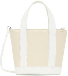 Off-White & White Allora Micro Bag by Staud on Sale Micro Bag, Travel Collection, Handle Bag, Nappa Leather, Leather Top, Travel Luggage, Luggage Bags, Leather Trims, Top Handle