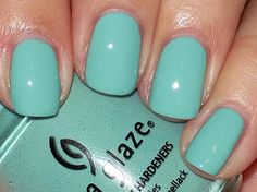 china glaze for audrey Beauty School, China Glaze, Gel Color, Tiffany Blue, Love Nails, Hair Skin, Makeup Nails, Cute Nails