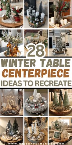 winter table centerpiece ideas to recedeate for the holidays and christmas decorating