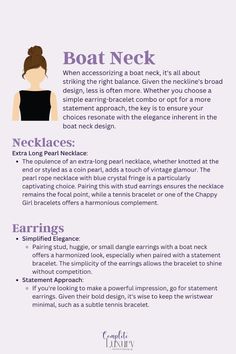 What Jewelry to Wear with Boat Neck Top - click to get the full jewelry neckline guide! Chocolate Haystacks