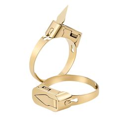 Cool Open Ring One Size for All - CowderryGold Hidden Blade, Stylish Rings, Cool Gifts For Women, Unisex Ring, Open Ring, Stainless Steel Rings, Steel Ring, Self Defense, Rihanna