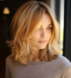 Shoulder Lenght Haircut Girl, Hair Cut 2024 Girl Medium, Shoulder Length Hair Long Bangs, Front Layers Medium Hair Face Framing Shoulder Length, Short Hair Styles For Long Face Shape, Women’s Hair Cuts Medium, Shoulder Length Hair With Curls, Face Framing Layers Shoulder Length Hair, Medium Length Haircut Long Face