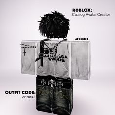 an advertisement for roblox's clothing with the caption outift code