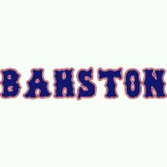 the word bath stone written in red and blue ink on a white background with an orange stripe