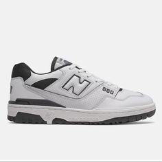 New Balance 550 Sneakers White Black Oreo New Without Box Size Us Mens's 10 // Women's Size 11.5 White And Black Vetements Shirt, New Balance White, Baskets Nike, Adidas Campus, New Balance Men, Nike Air Max Plus, Air Max Plus, Comfortable Sneakers, New Balance Shoes