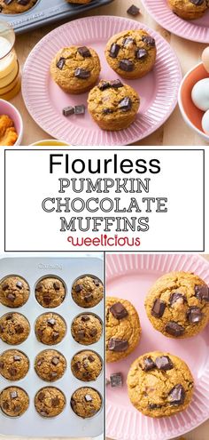 These Flourless Pumpkin Chocolate Muffins are possibly the best muffins I’ve ever tasted. They’re gluten-free, dairy-free, and so easy to whip up using your blender. Perfect for snack time, breakfast or dessert! The Best Muffins, Best Muffins, Chocolate Pumpkin Muffins, Blender Muffins, Chocolate Muffin Recipe, Moist Muffins, Baking Muffins, Recipe Board, Pumpkin Flavor