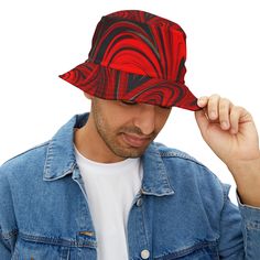 Immerse yourself in the pulsating rhythm of the music and let our Raging Red Groove Vibes Bucket Hat elevate your festival experience. Designed for the passionate music lovers, EDM enthusiasts, and dedicated Red Rocks show goers, this hat is your ticket to an unforgettable adventure. Crafted from 100% polyester, it offers durability and comfort to withstand even the most energetic raves. Its Raging Red color scheme, inspired by the beats that fuel your soul, is all about expressing your passion. Available in two sizes with a sewn-in label, this bucket hat ensures style never compromises comfort. With the Raging Red Groove Vibes Bucket Hat, you're not just attending a festival, you're embracing a lifestyle of joy, euphoria, and exhilarating energy. Make every beat count. #RagingRedGroove #M Adjustable Red Bucket Hat, Adjustable Casual Bucket Hat For Music Festival, Trendy Red Festival Hat, Adjustable Red Festival Hat, Red Bucket Hat For Streetwear, Adjustable Black Artistic Hat, Black Adjustable Artistic Hat, Artistic Adjustable Black Hat, Artistic Black Adjustable Hat