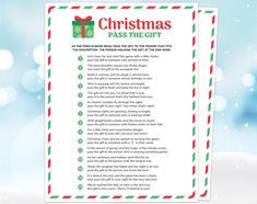 a christmas pass the gift game is shown