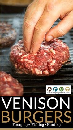 If you want to make the best venison burgers, you’ve come to the right place. I’ve worked at gourmet burger joints, made thousands of burgers and have perfected this particular venison burger recipe over the past 20 years. It’s the real deal, and it’s a lot easier than you think to make a memorable deer burger. Make this Venison Burger Recipe! | @huntgathercook Best Deer Burger Recipe, Hank Shaw Venison Recipes, Deer Meat Burgers, Venison Burgers On Grill, Deer Meat Burger Recipes, Best Venison Burger Recipe, Deer Burger Meat Recipes, Deer Hamburger Recipes