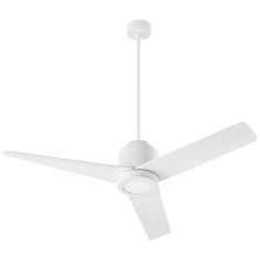 a white ceiling fan on a white background