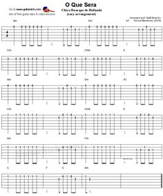 the guitar tab for o que sera