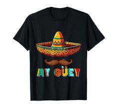 PRICES MAY VARY. This Sombrero Face Ay Guey T-Shirt for Cinco De Mayo or as a Mexican birthday party gift for men, boy, dad, uncle or friends ! Wear this Mexico themed costume on May 5th or during Hispanic Heritage Month with your sombrero, tacos and other fiesta decor This Sombrero Face Ay Guey T-Shirt is a perfect gift for mexican american, latin, hispanic men, kids, teen, youth, boys for Cinco De Mayo or father's day! Perfect t-shirt gift Idea for Birthday or Christmas. Lightweight, Classic f Mexican Birthday Party, Mexican Theme Party, Fiesta Decor, Mexican Birthday Parties, Mexican T Shirts, Hispanic Men, Mexican Gifts, Mexican Birthday, Mexican Theme