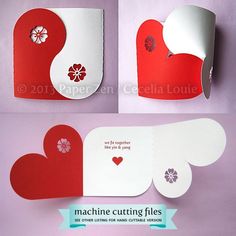 the cut out paper is being used to make valentine's day cards for someone