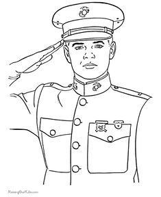 a drawing of a man in uniform