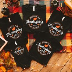 Enjoy the autumn season in style with custom clothing from Trendy Custom Apparel. Our Fall Personalized Thankful For My Family Thanksgiving Matching Family Group Graphic Print T-Shirt is 100% soft cotton with a Gildan Pre-Shrunk Brand T-Shirt, perfect for the whole family in black, gray, and white colors. Bright soft flex vinyl fall colors and a personalized year make this graphic print t-shirt perfect for the Thanksgiving Day family dinner this season. Get your festive holiday clothing now ... Thanksgiving Pajamas Family, Family Thanksgiving Shirt Svg, Matching Thanksgiving Shirts Family, Thanksgiving Family Shirts Ideas, Thanksgiving T Shirts Family, Thanksgiving Shirt Ideas For Family, Thanksgiving Vinyl Shirts, Thanksgiving Tshirt Ideas For Family, Friendsgiving Tshirt