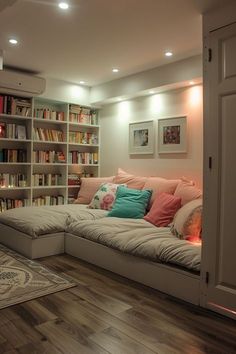 a living room filled with lots of books