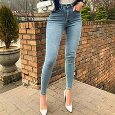 High Waist Jeans, Enhances The Butt Womens Stretch Jeans, 2020 Street Style, Elastic Jeans, Jeans High Waist, Denim Trousers, New Classic, Washed Jeans, High Waisted Denim, Levis Jeans