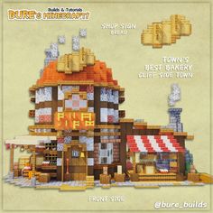 an image of a building made out of legos with the words duke's kitchen on it