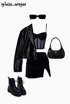 Look Grunge, Chique Outfits, Shein Outfits, Looks Black, Lookbook Outfits, Outfits Casuales