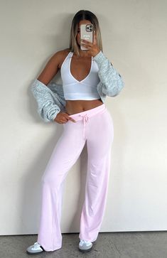 The Something I'm Missing Pants Baby Pink. Head online and shop this season's latest styles at White Fox. Express delivery and AfterPay available. Fox Pants, Pink Head, White Fox Boutique, Maxi Dress Party, White Fox, New Tops, White Pants, Swimwear Accessories, Cropped Leggings