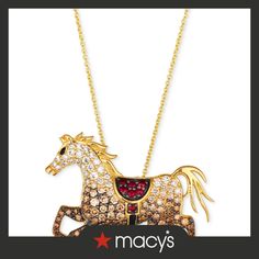 in stock Le Vian, Fine Jewellery Necklace, Equestrian, Ruby, Fine Jewelry, Jewelry Necklaces, Pendant Necklace, Pendant, Jewelry Watches