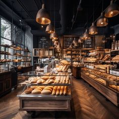 a bakery filled with lots of different types of bread