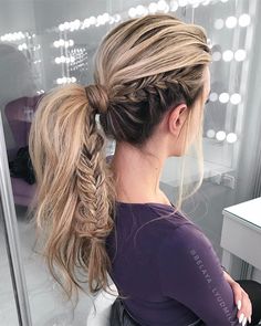 Best Wedding Subscription Boxes For Brides and Grooms ★ pony tail hairstyles for wedding slightly messy french braid belaya_lyudmila Messy French Braid, Ponytail Wedding Hairstyles, Tail Hairstyles, Ponytail Wedding, Wedding Ponytail Hairstyles, Messy French Braids, Wedding Ponytail, Tail Hairstyle, Hairstyles For Wedding