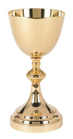 a golden cup on a white background