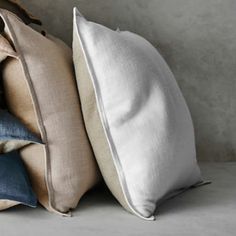 three pillows stacked on top of each other